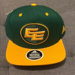 *New* Edmonton Elks Adidas SnapBack Hat Flat Brim Ballcap CFL Eskimos Esks EE
